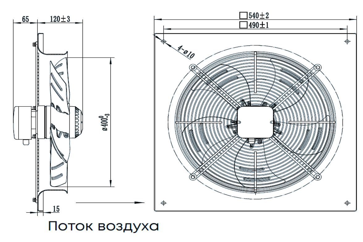 Осевой вентилятор низкого давления ZernAir SUNAXIS 400