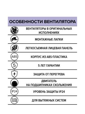 Вентилятор накладной WAVE D120 Black classic ERA